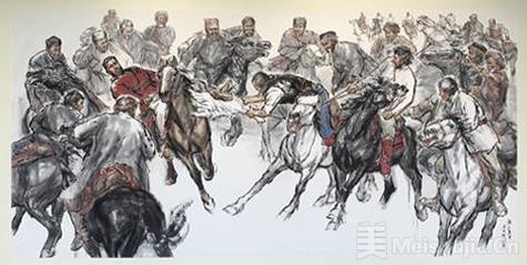 “踏歌行——邸超水墨人物画作品展”在北京西海美术馆开幕
